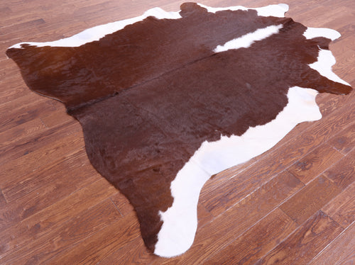 Brown & White Natural Cowhide Rug - XX-Large 8' 0