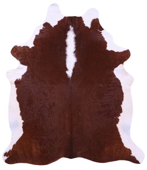 Brown & White Natural Cowhide Rug - XX-Large 8' 0