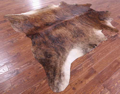 Light Brindle Natural Cowhide Rug - XX-Large 7' 10