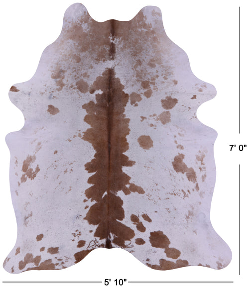 Brown Salt & Pepper Natural Cowhide Rug - X-Large 7' 0