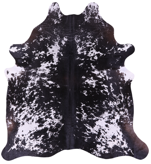 Black Salt & Pepper Natural Cowhide Rug - XX-Large 8' 0