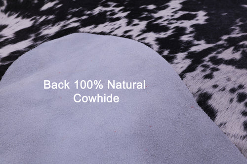 Black Salt & Pepper Natural Cowhide Rug - XX-Large 8' 0