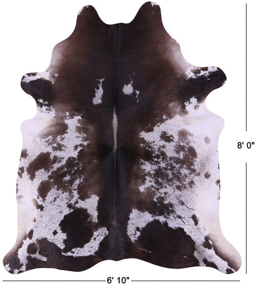 Brown & White Natural Cowhide Rug - XX-Large 8' 0