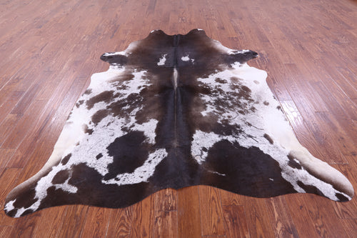 Brown & White Natural Cowhide Rug - XX-Large 8' 0