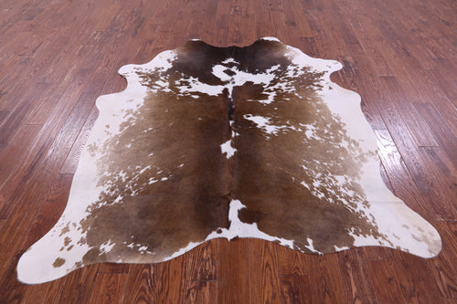 Brown Salt & Pepper Natural Cowhide Rug - X-Large 7' 0
