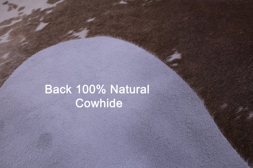 Brown Salt & Pepper Natural Cowhide Rug - X-Large 7' 0