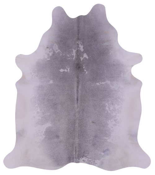 Grey & White Natural Cowhide Rug - X-Large 7' 1