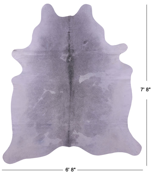 Grey & White Natural Cowhide Rug - XX-Large 7' 8
