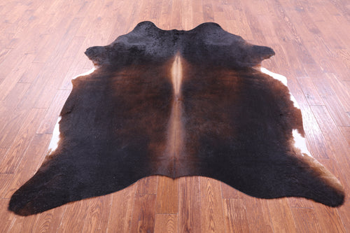 Dark Brown Natural Cowhide Rug - X-Large 7' 3