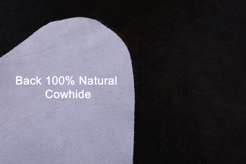 Dark Brown Natural Cowhide Rug - X-Large 7' 3