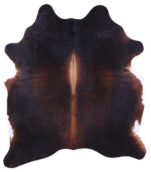 Dark Brown Natural Cowhide Rug - X-Large 7' 3