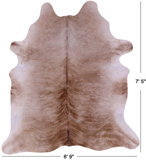 Light Brindle Natural Cowhide Rug - XX-Large 7' 5