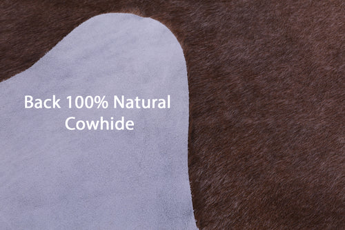 Brown & White Natural Cowhide Rug - XX-Large 7' 8