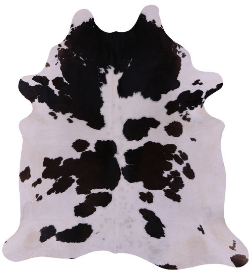 Brown & White Natural Cowhide Rug - XX-Large 7' 6