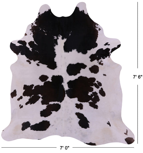 Brown & White Natural Cowhide Rug - XX-Large 7' 6