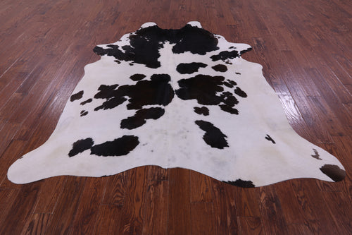 Brown & White Natural Cowhide Rug - XX-Large 7' 6