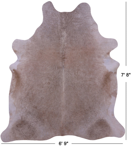 Beige Natural Cowhide Rug - XX-Large 7' 8