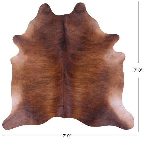 Brindle Natural Brown Cowhide Rug - X-Large 7' 0