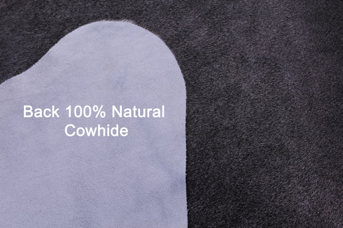 Grey & White Natural Cowhide Rug - XX-Large 7' 6