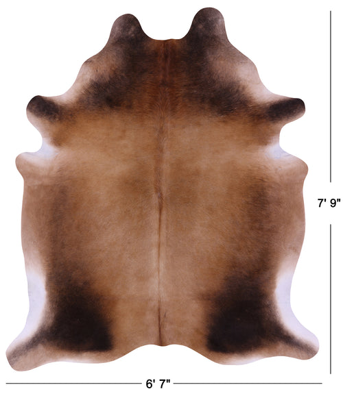 Light Brown Natural Cowhide Rug - XX-Large 7' 9