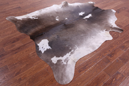 Brown & White Natural Cowhide Rug - XX-Large 7' 8