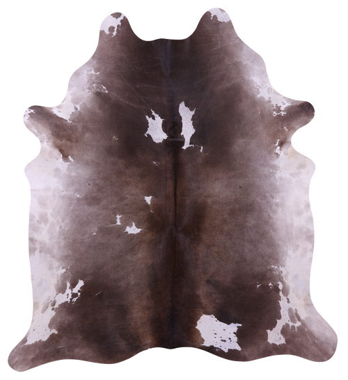 Brown & White Natural Cowhide Rug - XX-Large 7' 8