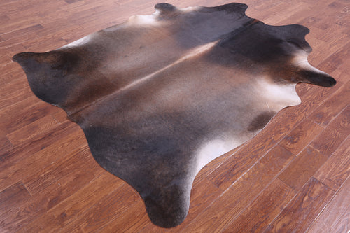 Dark Brown Natural Cowhide Rug - XX-Large 7' 10