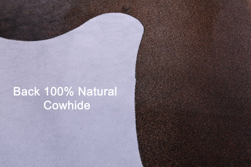 Dark Brown Natural Cowhide Rug - XX-Large 7' 10