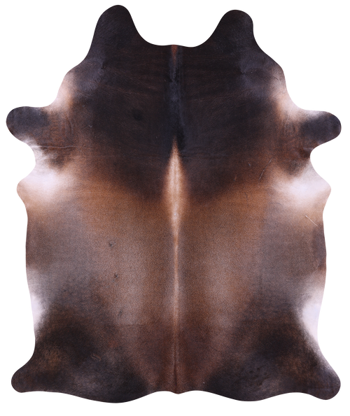 Dark Brown Natural Cowhide Rug - XX-Large 7' 10