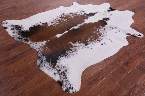 Brown Salt & Pepper Natural Cowhide Rug - XX-Large 7' 5
