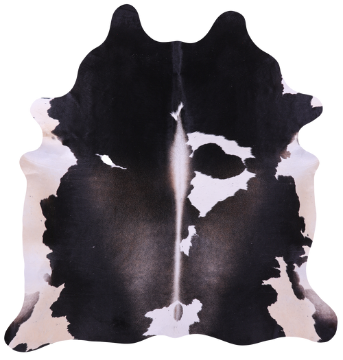 Black & White Natural Cowhide Rug - X-Large 7' 3