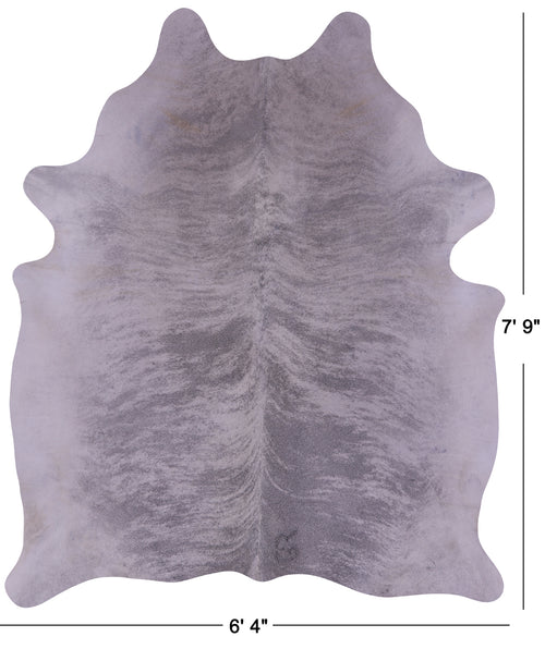 Grey Brindle Natural Cowhide Rug - XX-Large 7' 9