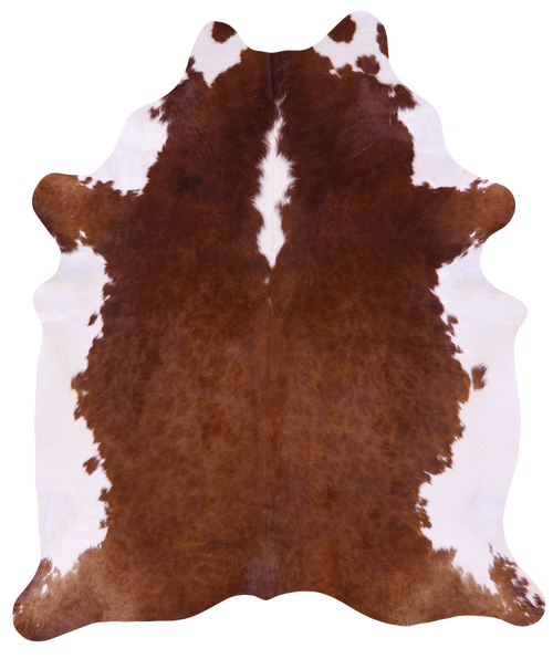 Brown & White Natural Cowhide Rug - XX-Large 8' 4