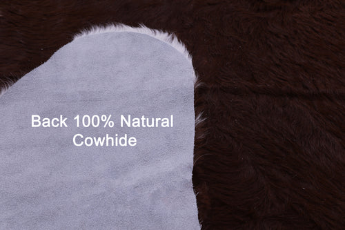 Brown & White Natural Cowhide Rug - XX-Large 7' 10