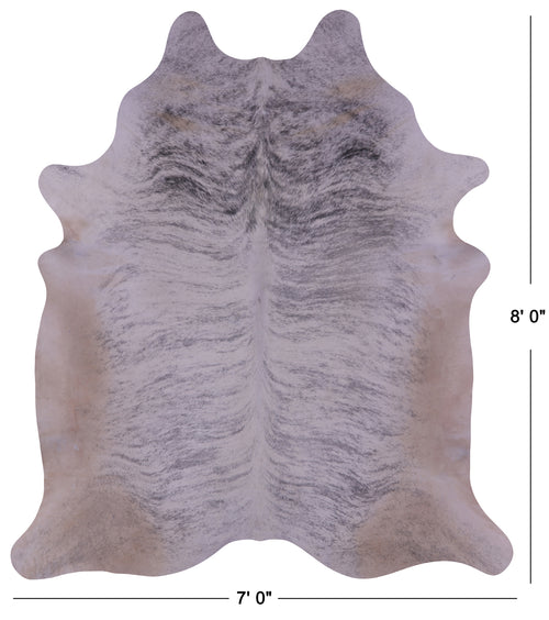 Grey Brindle Natural Cowhide Rug - XX-Large 8' 0