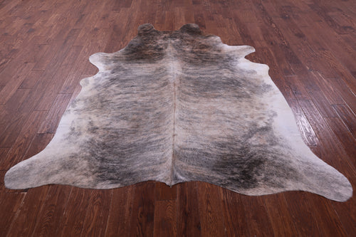 Grey Brindle Natural Cowhide Rug - XX-Large 7' 8