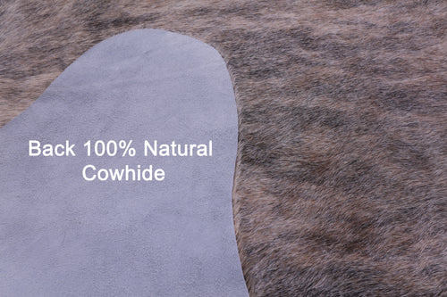 Grey Brindle Natural Cowhide Rug - XX-Large 7' 8