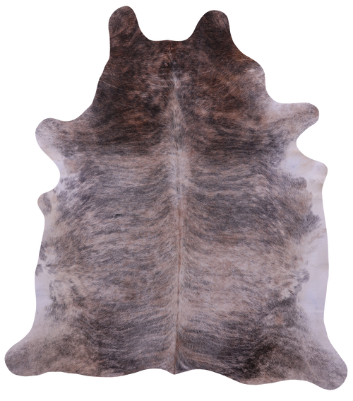 Grey Brindle Natural Cowhide Rug - XX-Large 7' 8