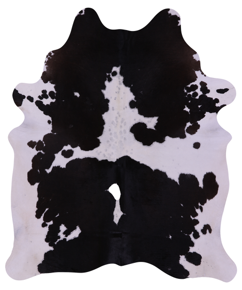 Black & White Natural Cowhide Rug - X-Large 7' 3