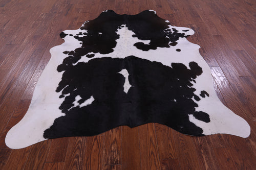 Black & White Natural Cowhide Rug - X-Large 7' 3