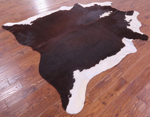 Brown & White Natural Cowhide Rug - XX-Large 8' 3
