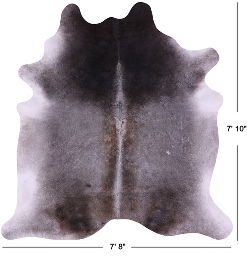 Grey Natural Cowhide Rug - XX-Large 7' 10