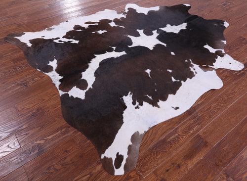 Brown & White Natural Cowhide Rug - XX-Large 7' 5