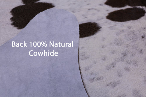 Brown & White Natural Cowhide Rug - X-Large 7' 2