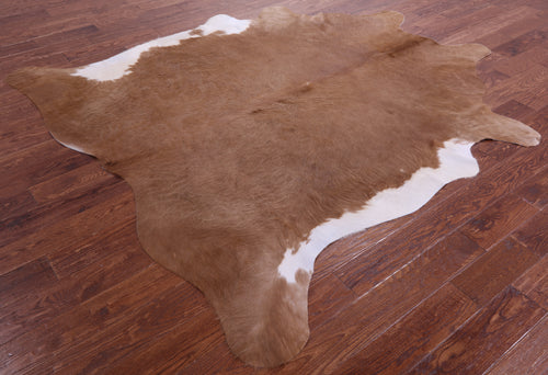 Light Brown Natural Cowhide Rug - XX-Large 7' 7