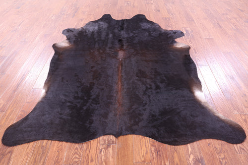 Dark Brown Natural Cowhide Rug - XX-Large 7' 6