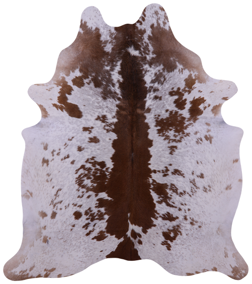 Brown Salt & Pepper Natural Cowhide Rug - XX-Large 7' 8