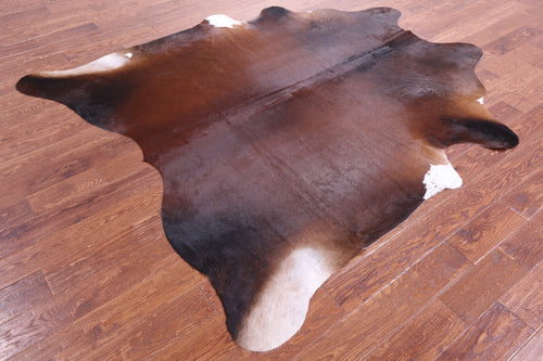 Dark Brown Natural Cowhide Rug - XX-Large 7' 6