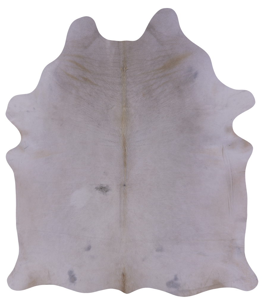 White Natural Cowhide Rug - XX-Large 7' 4"H x 6' 5"W