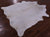 White Natural Cowhide Rug - XX-Large 7' 4"H x 6' 5"W